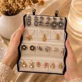 Earring Box With ( 3 Oxidised Jhumka + 3 Anti Tarnish Necklace + 6 Korean Earrings )