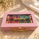 Premium Sparkle Bangle Box with Designer Kada & Glass Bangles