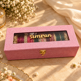 Premium Diamond Bangle Box with Designer Kada & Glass Bangles