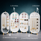Premium Jewellery Gift Box ( 12 Earrings+3 Pendant+3 Jhumkas+1 Bracelet )