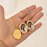 Personalized Photo Oval Necklace