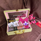 Raksha Bandhan Special Hamper For Her Includes( 60 Diamond Bangles,11 Ghungroo Bangles,1 Oxidise Jhumka,1 Korean Earring,1 Clutcher,1 Bow,1 Chocolate,1 Scrunchie)