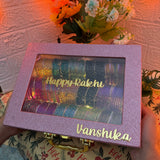 Raksha Bandhan Special Premium Bangle Box With Name ( 180 Diamond Bangles + 33 Ghungroo Bangles)