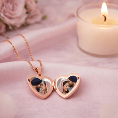 Personalized Heart Photo Necklace