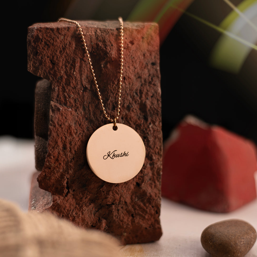 Token Charm Necklace - Rose Gold