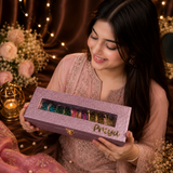 Premium Green Bangle Box With Name ( 60 Diamonds Bangles + 10 Ghungroo Bangles )
