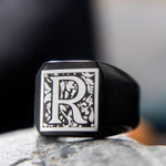 Load image into Gallery viewer, Supreme Initial Ring - Black
