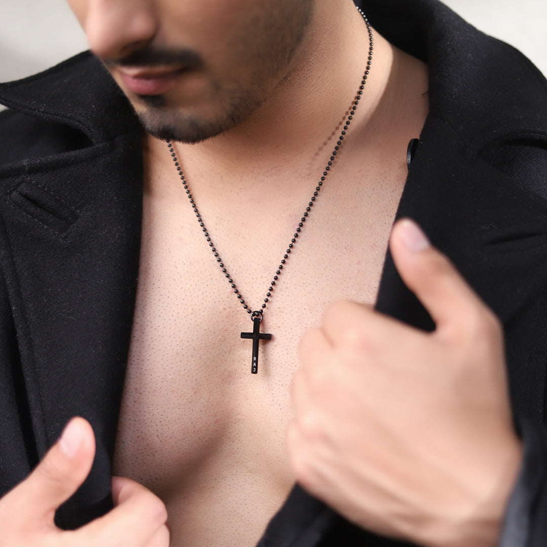 The Holy Cross Pendant - Black