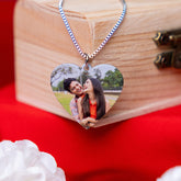 Heart Colored Photo Necklace