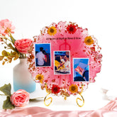 Red Floral Resin Artwork