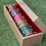 Premium Bangle Box ( 60 Diamond Bangles + 10 Ghungroo Bangles)