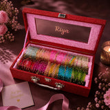 Diamond Bangle Box With Name ( 120 Diamond Bangles + 20 Ghungroo Bangles )