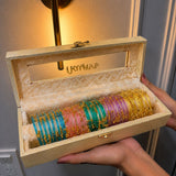 Kashmiri Premium Bangle Box With Name (40 kashmiri ghungroo Jelly bangle)
