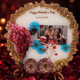 3D Floral Personalized Resin Frame With Image & Text