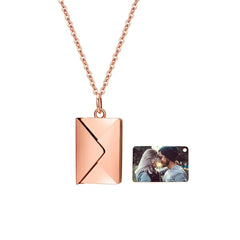 Envelope Colored Photo Necklace