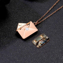 Envelope Colored Photo Necklace