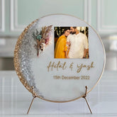 Circle Resin Frame With Text And Photo