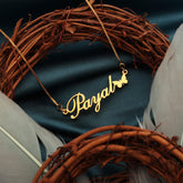 Butterfly Style Name Necklace - Gold - Xctasy