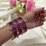 Premium Bangle Box With Name ( 60 Diamond Bangles + 10 Ghungroo Bangles + Light )