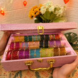 Raksha Bandhan Special Premium Bangle Box With Name ( 180 Diamond Bangles + 33 Ghungroo Bangles)