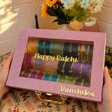 Raksha Bandhan Special Premium Bangle Box With Name ( 180 Diamond Bangles + 33 Ghungroo Bangles)