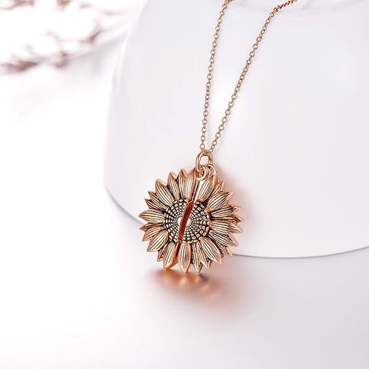 Sunflower Photo Necklace
