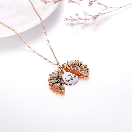 Sunflower Photo Necklace