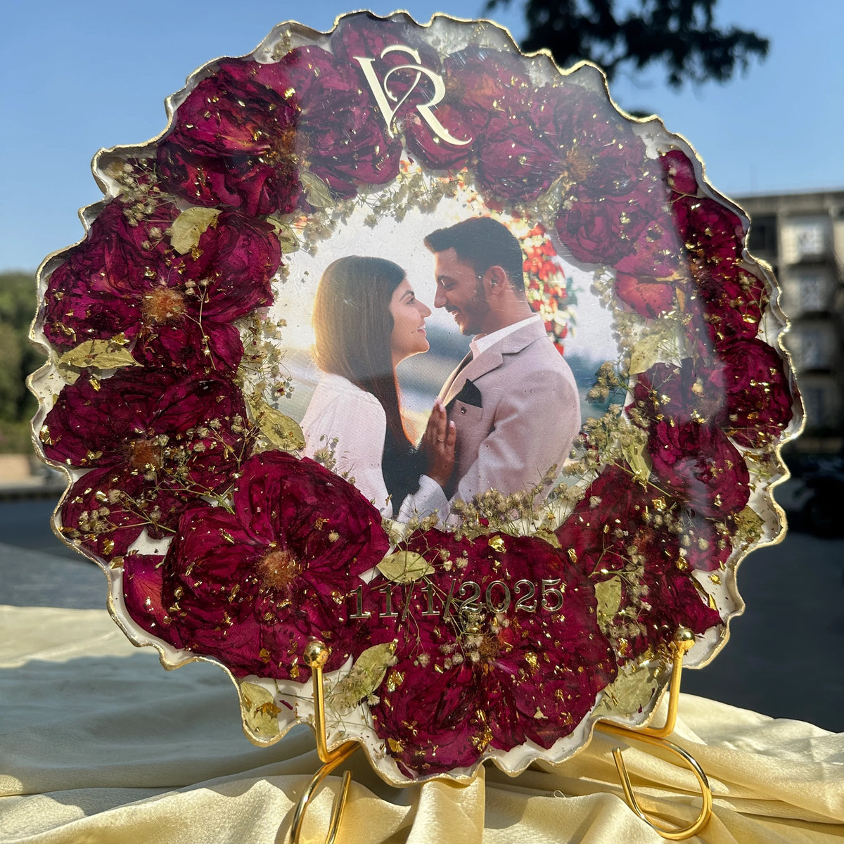 Rose Petal Resin Artwork