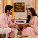 Raksha Bandhan Special Premium Bangle Box With Name ( 60 Diamond Bangles + 10 Ghungroo Bangles)