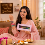Raksha Bandhan Special Premium Bangle Box With Name ( 60 Diamond Bangles + 10 Ghungroo Bangles)