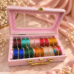 Diamond Bangle Box With Name ( 120 Diamond Bangles + 20 Heavy Ghungroo Bangles )