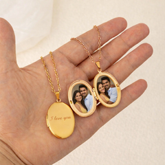 Personalized Photo Oval  Necklace