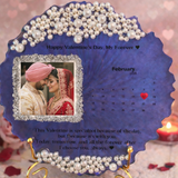 Lavender Resin  Frame With Moti And Calendar