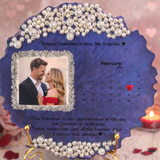 Lavender Resin  Frame With Moti And Calendar