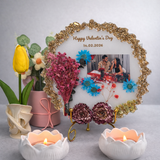 3D Floral Personalized Resin Frame With Image & Text
