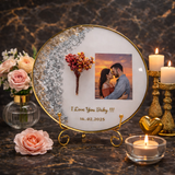 Circle Resin Frame With Text And Photo