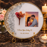 Circle Resin Frame With Text And Photo