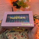 Raksha Bandhan Special Premium Bangle Box With Name ( 120 Diamond Bangles + 20 Ghungroo Bangles)