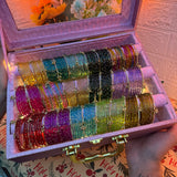 Raksha Bandhan Special Premium Bangle Box With Name ( 180 Diamond Bangles + 33 Ghungroo Bangles)