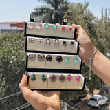 12 Stud Earrings With Premium  Box