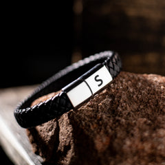 Leather Lock Bracelet