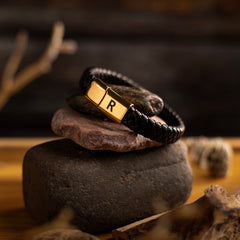 Leather Lock Bracelet