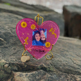 Red Heart Resin Artwork With Light
