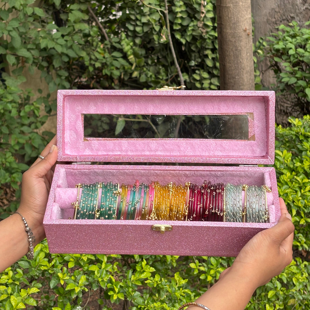 Premium Bangle Box With Name ( 60 Diamond Bangles + 10 Ghungroo Bangles ...