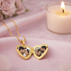 Personalized Heart Photo Necklace