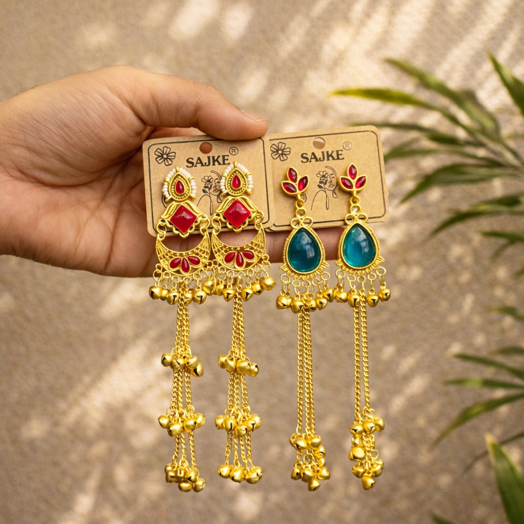 Set Of 2 Random Kashmiri Jhumke