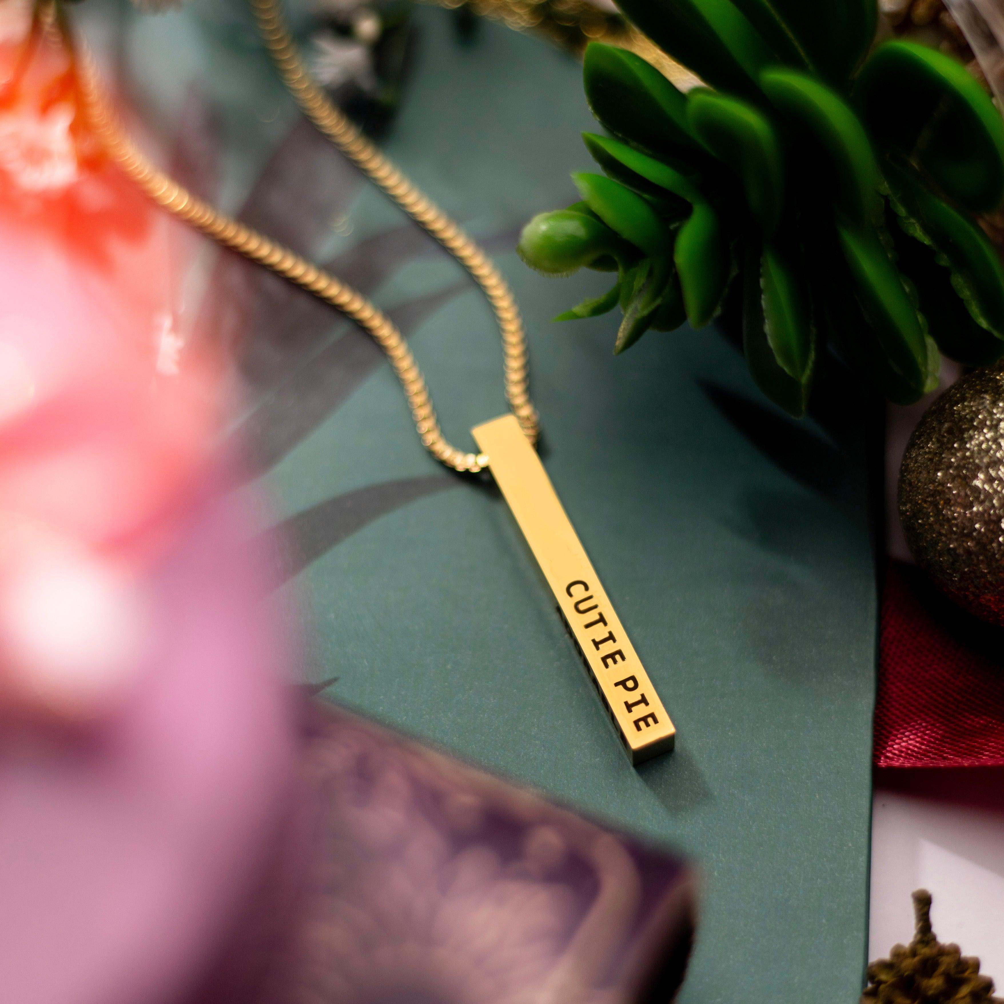 Engraved Name 3D Bar - Gold - Xctasy