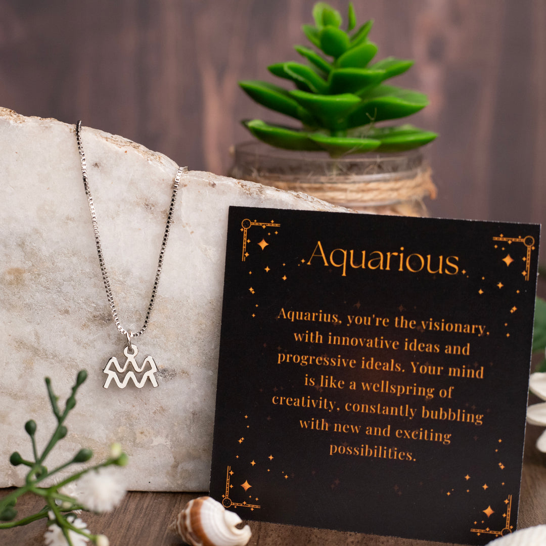 Aquarius Zodiac Necklace