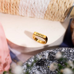 Engraved Name Ring - Gold (Classic) - Xctasy