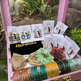 Premium Gift Hamper With ( Earring Organiser + Led Light +Name + 3 Jhumke + 9 Western Earring + 1 Flower Clutcher + 1 Bow + 1 Scrunchie + 5 set Kashmiri bangles )